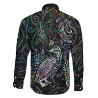 Aotearoa Moko Tribal Tattoo Family Matching Puletasi and Hawaiian Shirt New Zealand Maori Penguin and Fantail Paua Shell Style LT03 - Polynesian Pride