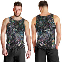 Aotearoa Moko Tribal Tattoo Men Tank Top New Zealand Maori Penguin and Fantail Paua Shell Style LT03 - Polynesian Pride