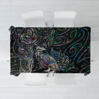 Aotearoa Moko Tribal Tattoo Tablecloth New Zealand Maori Penguin and Fantail Paua Shell Style LT03 Multicolor - Polynesian Pride
