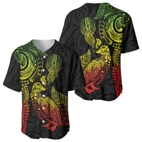 Aotearoa Moko Tribal Tattoo Baseball Jersey New Zealand Maori Penguin and Fantail Reggae Style LT03 - Polynesian Pride