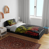 Aotearoa Moko Tribal Tattoo Bedding Set New Zealand Maori Penguin and Fantail Reggae Style LT03 - Polynesian Pride