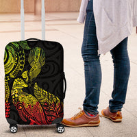 Aotearoa Moko Tribal Tattoo Luggage Cover New Zealand Maori Penguin and Fantail Reggae Style LT03 Multicolor - Polynesian Pride