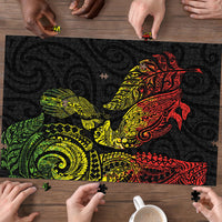 Aotearoa Moko Tribal Tattoo Puzzle New Zealand Maori Penguin and Fantail Reggae Style LT03 - Polynesian Pride
