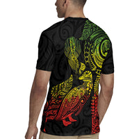 Aotearoa Moko Tribal Tattoo Rugby Jersey New Zealand Maori Penguin and Fantail Reggae Style LT03 - Polynesian Pride