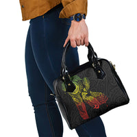 Aotearoa Moko Tribal Tattoo Shoulder Handbag New Zealand Maori Penguin and Fantail Reggae Style LT03 - Polynesian Pride