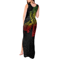 Aotearoa Moko Tribal Tattoo Tank Maxi Dress New Zealand Maori Penguin and Fantail Reggae Style LT03 - Polynesian Pride