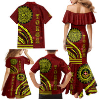 Kolisi Tonga Atele Family Matching Mermaid Dress and Hawaiian Shirt Ngatu and Polynesian Pattern LT03 - Polynesian Pride