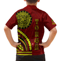 Kolisi Tonga Atele Family Matching Short Sleeve Bodycon Dress and Hawaiian Shirt Ngatu and Polynesian Pattern LT03 - Polynesian Pride