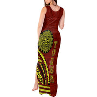Kolisi Tonga Atele Tank Maxi Dress Ngatu and Polynesian Pattern