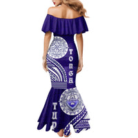 Tupou College Toloa Family Matching Mermaid Dress and Hawaiian Shirt Ngatu and Polynesian Pattern LT03 - Polynesian Pride