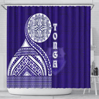 Tupou College Toloa Shower Curtain Ngatu and Polynesian Pattern