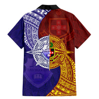 Kolisi Tonga Atele and Tupou College Toloa Family Matching Mermaid Dress and Hawaiian Shirt Ngatu and Polynesian Spiral Pattern LT03 - Polynesian Pride