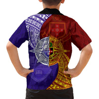 Kolisi Tonga Atele and Tupou College Toloa Hawaiian Shirt Ngatu and Polynesian Spiral Pattern