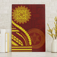 Tonga High School Canvas Wall Art Ngatu and Polynesian Pattern