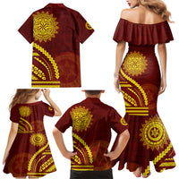 Tonga High School Family Matching Mermaid Dress and Hawaiian Shirt Ngatu and Polynesian Pattern LT03 - Polynesian Pride