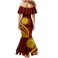 Tonga High School Family Matching Mermaid Dress and Hawaiian Shirt Ngatu and Polynesian Pattern LT03 - Polynesian Pride