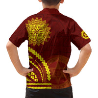 Tonga High School Family Matching Short Sleeve Bodycon Dress and Hawaiian Shirt Ngatu and Polynesian Pattern LT03 - Polynesian Pride