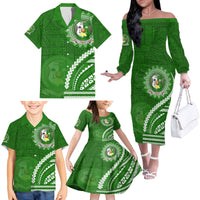 Liahona High School Family Matching Off The Shoulder Long Sleeve Dress and Hawaiian Shirt Ngatu and Polynesian Pattern LT03 - Polynesian Pride