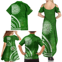 Liahona High School Family Matching Summer Maxi Dress and Hawaiian Shirt Ngatu and Polynesian Pattern LT03 - Polynesian Pride