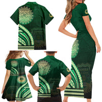 Saineha High School Family Matching Short Sleeve Bodycon Dress and Hawaiian Shirt Ngatu and Polynesian Pattern LT03 - Polynesian Pride
