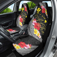 Aloha Hawaii Hibiscus and Plumeria Flowers Car Seat Cover Kanaka Maoli Tattoo Polynesian Pattern LT03 - Polynesian Pride