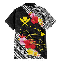 Aloha Hawaii Hibiscus and Plumeria Flowers Family Matching Mermaid Dress and Hawaiian Shirt Kanaka Maoli Tattoo Polynesian Pattern LT03 - Polynesian Pride