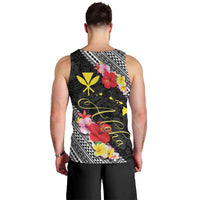 Aloha Hawaii Hibiscus and Plumeria Flowers Men Tank Top Kanaka Maoli Tattoo Polynesian Pattern LT03 - Polynesian Pride