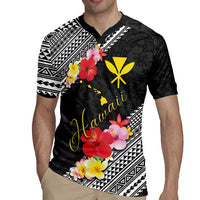 Aloha Hawaii Hibiscus and Plumeria Flowers Rugby Jersey Kanaka Maoli Tattoo Polynesian Pattern LT03 - Polynesian Pride