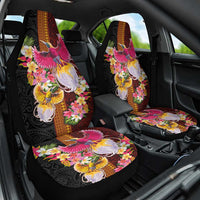 Papua New Guinea Birds and Frangipani Car Seat Cover Melanesian Art Tattoos LT03 One Size Black - Polynesian Pride