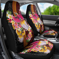 Papua New Guinea Birds and Frangipani Car Seat Cover Melanesian Art Tattoos LT03 - Polynesian Pride