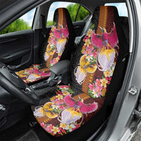 Papua New Guinea Birds and Frangipani Car Seat Cover Melanesian Art Tattoos LT03 - Polynesian Pride