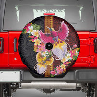 Papua New Guinea Birds and Frangipani Spare Tire Cover Melanesian Art Tattoos LT03 - Polynesian Pride