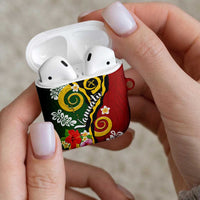 Melanesian Vanuatu Tribal Boar Tusk AirPods Case Tropical Plants and Namele Motifs LT03 - Polynesian Pride
