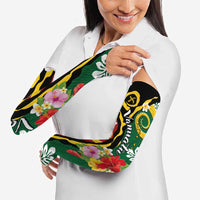 Melanesian Vanuatu Tribal Boar Tusk Arm Sleeves Tropical Plants and Namele Motifs LT03 - Polynesian Pride