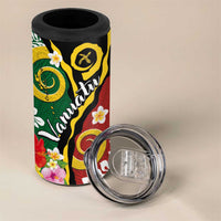 Melanesian Vanuatu Tribal Boar Tusk 4 in 1 Can Cooler Tumbler Tropical Plants and Namele Motifs LT03 - Polynesian Pride