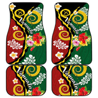 Melanesian Vanuatu Tribal Boar Tusk Car Mats Tropical Plants and Namele Motifs LT03 - Polynesian Pride
