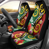 Melanesian Vanuatu Tribal Boar Tusk Car Seat Cover Tropical Plants and Namele Motifs LT03 - Polynesian Pride