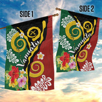 Melanesian Vanuatu Tribal Boar Tusk Garden Flag Tropical Plants and Namele Motifs LT03 - Polynesian Pride