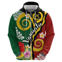Melanesian Vanuatu Tribal Boar Tusk Hoodie Tropical Plants and Namele Motifs LT03 - Polynesian Pride