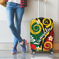 Melanesian Vanuatu Tribal Boar Tusk Luggage Cover Tropical Plants and Namele Motifs LT03 - Polynesian Pride