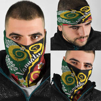 Melanesian Vanuatu Tribal Boar Tusk Neck Gaiter Tropical Plants and Namele Motifs LT03 - Polynesian Pride