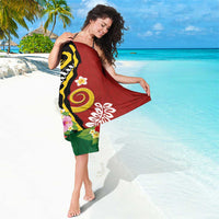 Melanesian Vanuatu Tribal Boar Tusk Sarong Tropical Plants and Namele Motifs - Polynesian Pride