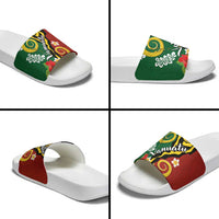 Melanesian Vanuatu Tribal Boar Tusk Slide Sandals Tropical Plants and Namele Motifs LT03 - Polynesian Pride