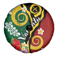 Melanesian Vanuatu Tribal Boar Tusk Spare Tire Cover Tropical Plants and Namele Motifs LT03 - Polynesian Pride
