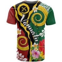 Melanesian Vanuatu Tribal Boar Tusk T Shirt Tropical Plants and Namele Motifs LT03 - Polynesian Pride
