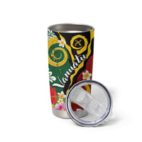 Melanesian Vanuatu Tribal Boar Tusk Tumbler Cup Tropical Plants and Namele Motifs LT03 - Polynesian Pride