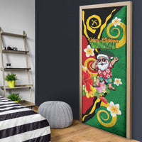 Vanuatu Christmas Door Cover Funny Santa with Namele and Boar Tusk Tribal LT03 - Polynesian Pride