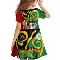 Vanuatu Christmas Family Matching Off The Shoulder Long Sleeve Dress and Hawaiian Shirt Funny Santa with Namele and Boar Tusk Tribal LT03 - Polynesian Pride