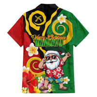 Vanuatu Christmas Family Matching Off The Shoulder Long Sleeve Dress and Hawaiian Shirt Funny Santa with Namele and Boar Tusk Tribal LT03 - Polynesian Pride