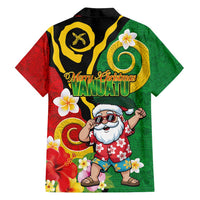 Vanuatu Christmas Family Matching Off Shoulder Maxi Dress and Hawaiian Shirt Funny Santa with Namele and Boar Tusk Tribal LT03 - Polynesian Pride